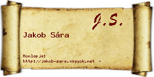 Jakob Sára névjegykártya